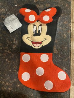Disney Parks 3D Minnie Mouse  Knitted Stocking