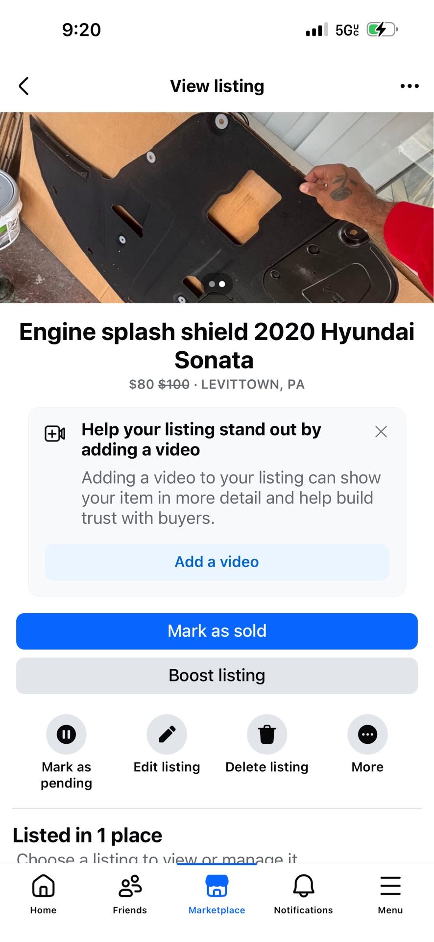 2020 Hyundai Sonata Engine, Splash Shield