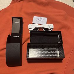Prada Milano White Sunglasses SPR 17W-F – Designer Shades