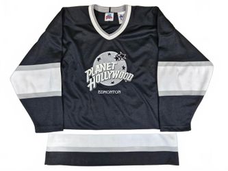 Vintage Planet Hollywood Edmonton Black Mesh Hockey Jersey M