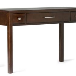 Dark Brown Solid Wood Desk