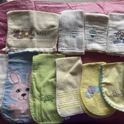 10 BABY OVER THE SHOULDER BURP RAGS - $20 FOR ALL