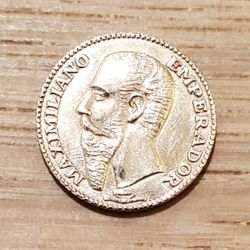 Gold Mexican 1.4-Grams 1865 Maximiliano Emperador Arras Wedding Token Souvenir