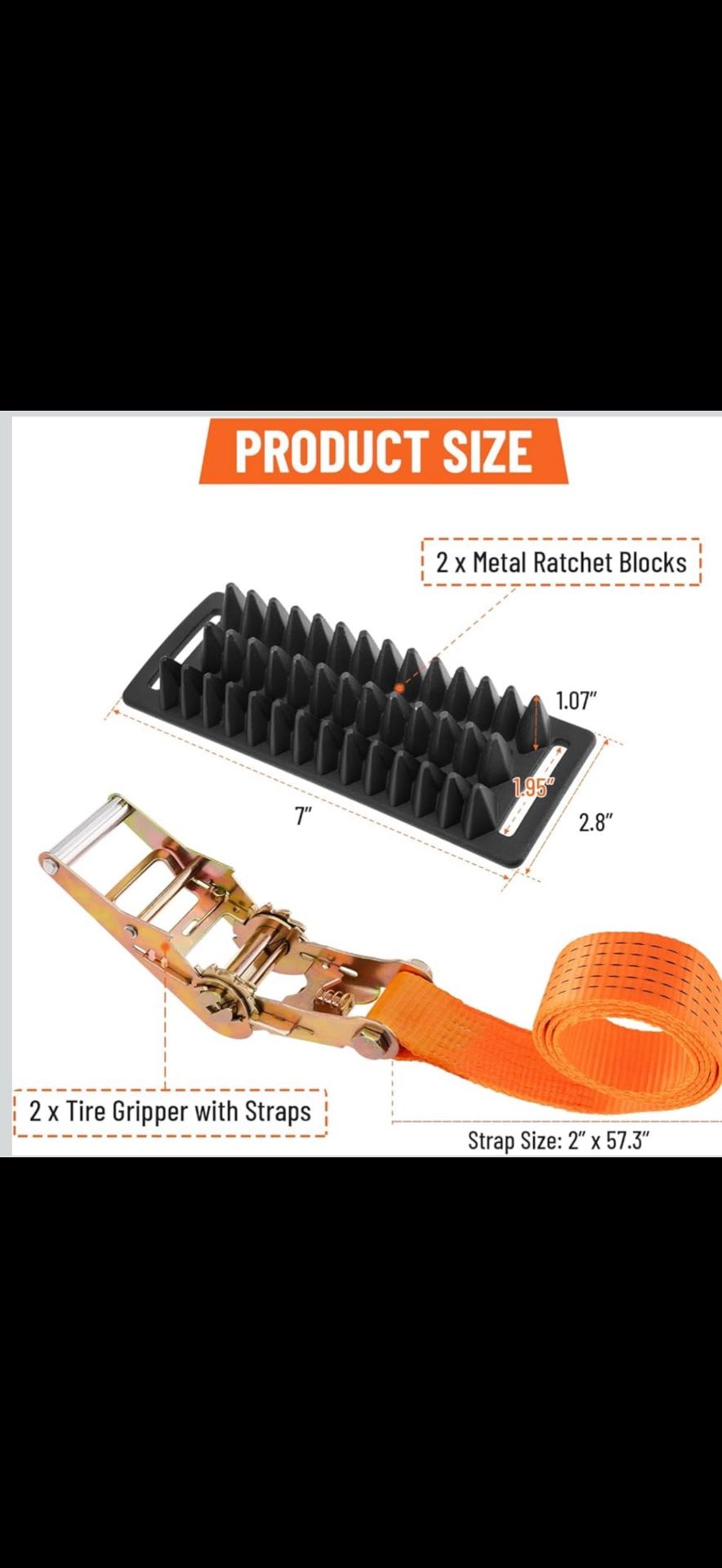 Straps Traction Control Gripper.(2 pcs)  See all pics and description.