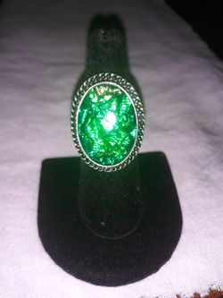 Beautiful Large Triple Fair opal ring