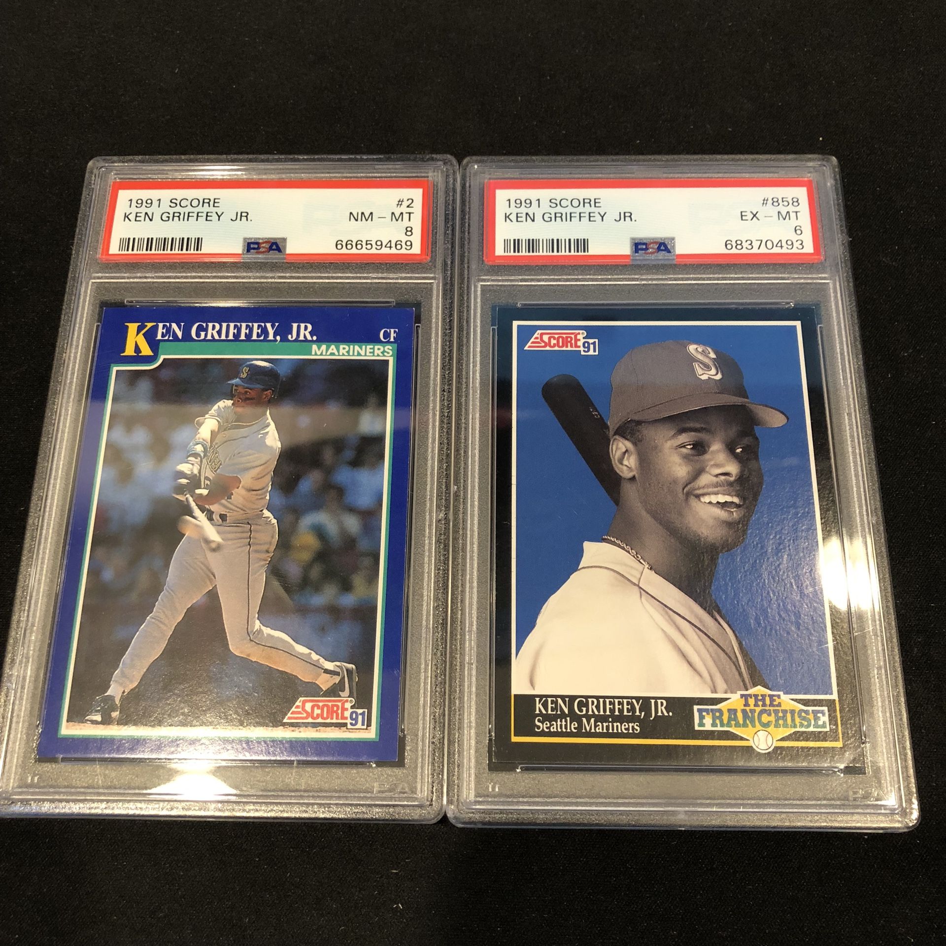 2 x Ken Griffey Jr PSA Graded Cards 1991 Score