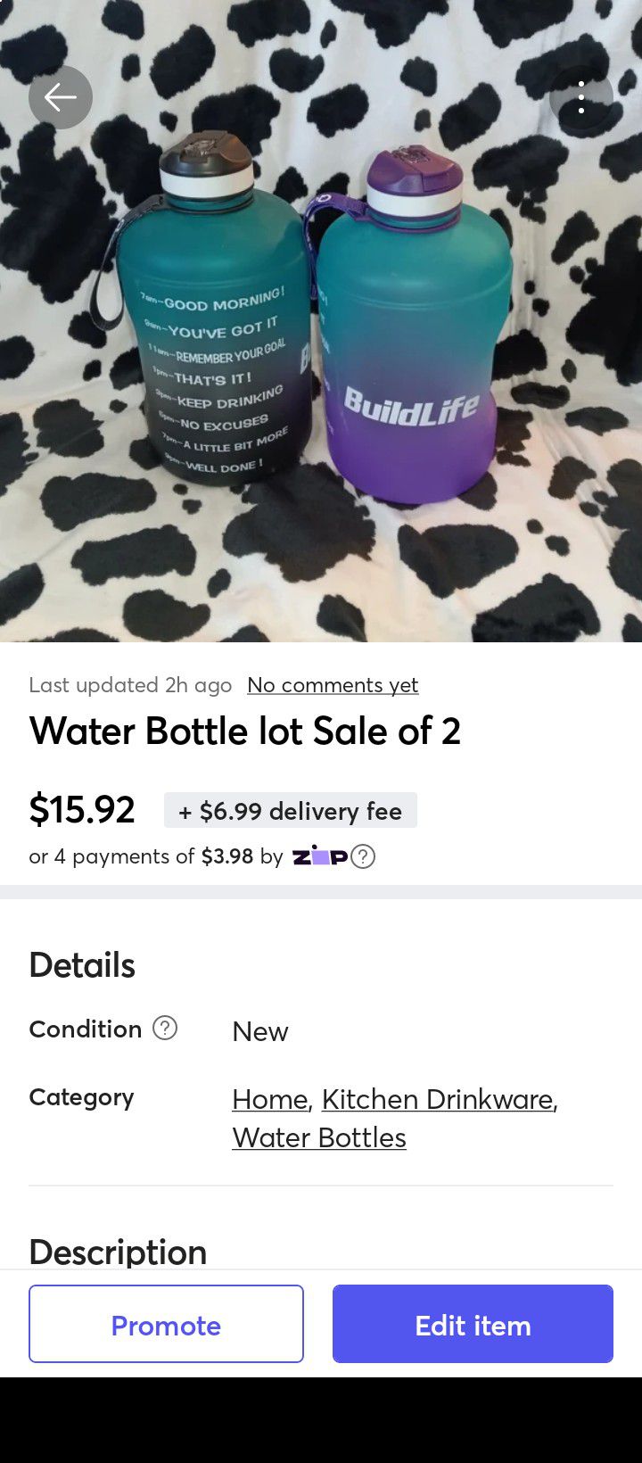 2 Water Bottle 
