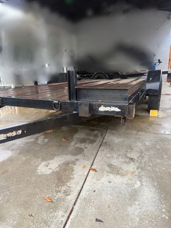 14x7 Tandem Axle Flatbed Utility Trailer - Wood Deck