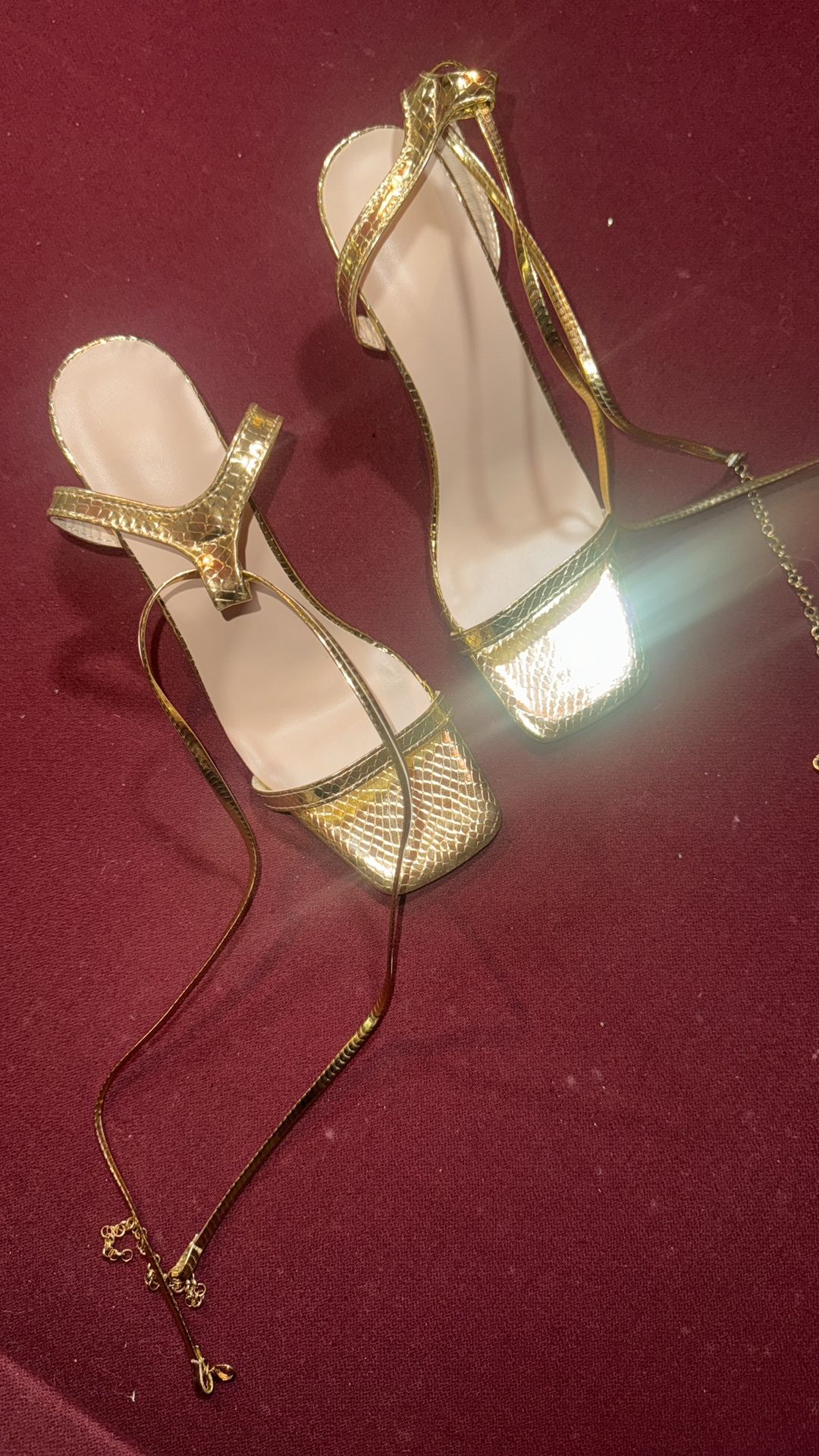 Gold Trendy Heels