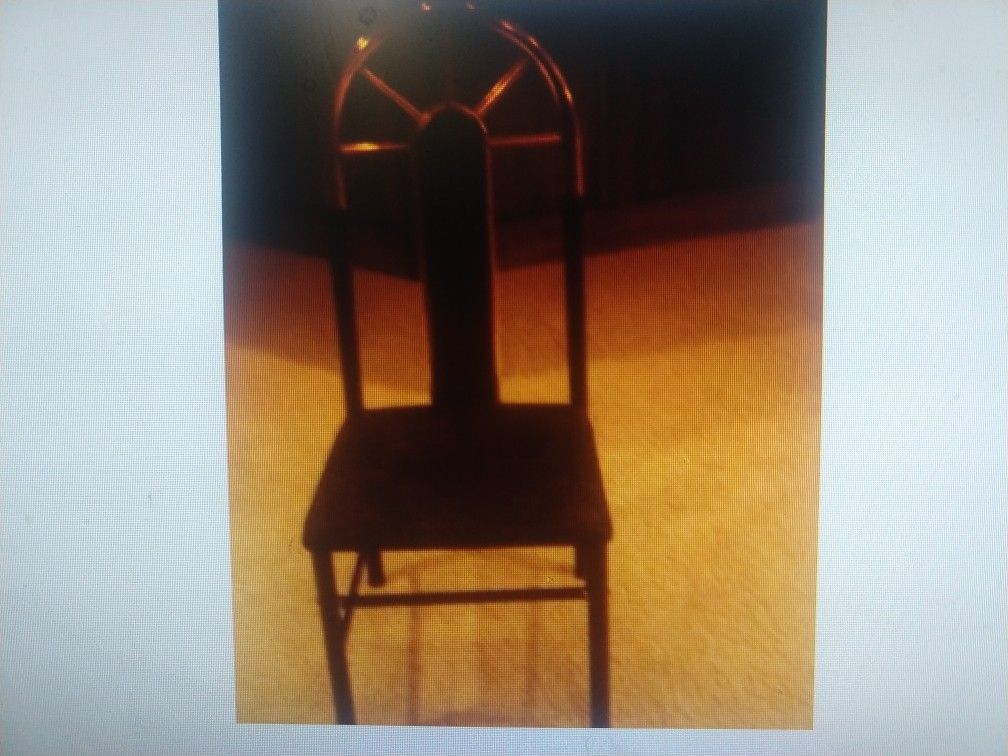 Each 4 Gold Arched Black Dining Chairs Padded Seats