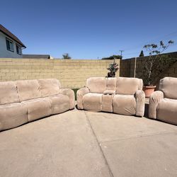 Electric Reclining Sofa Set