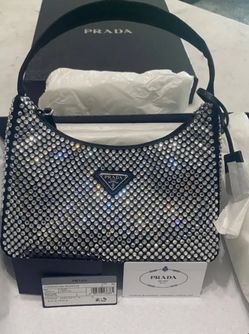 Prada Satin Mini bag with Crystals