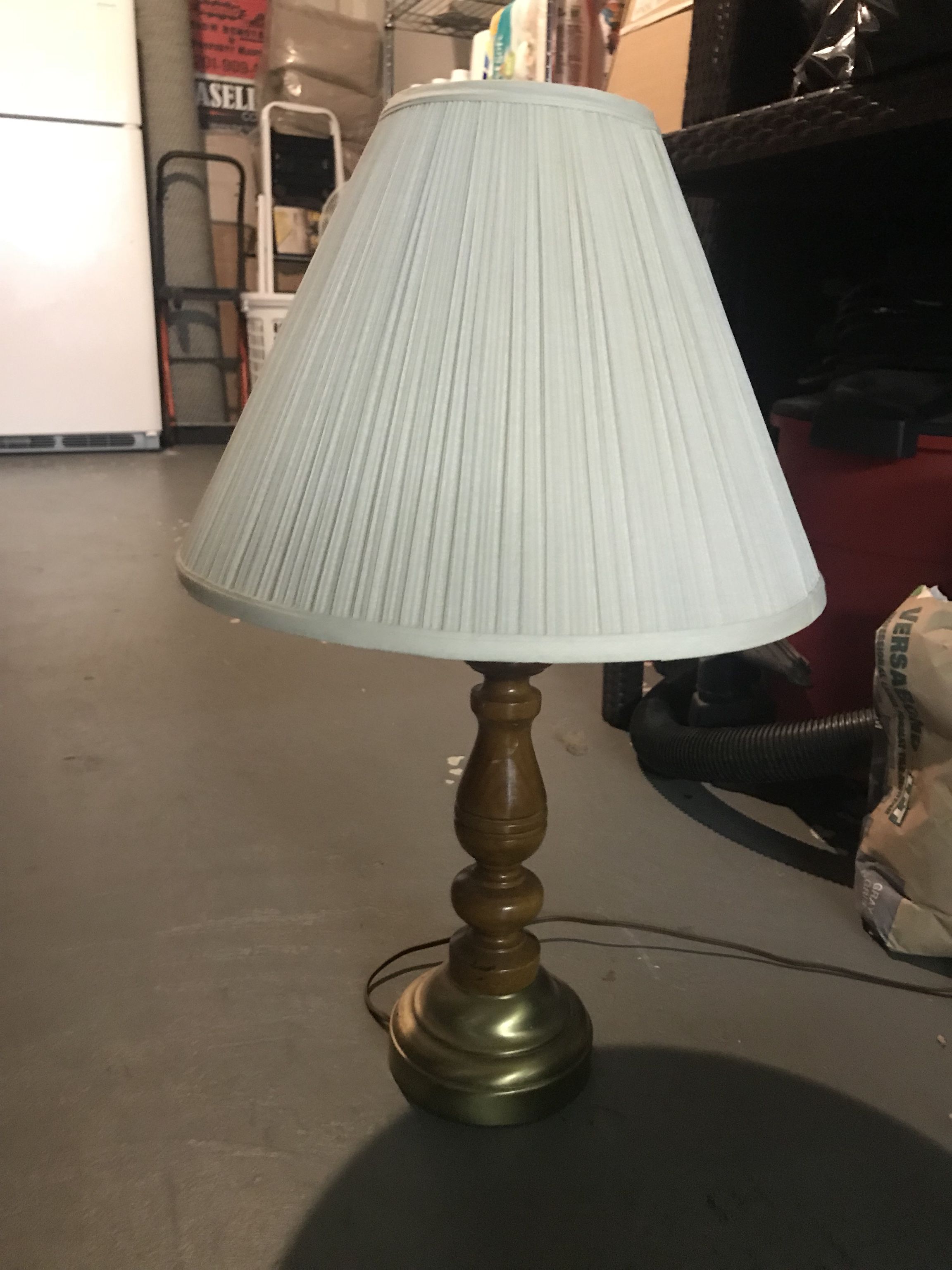 Lamp With Wood Post