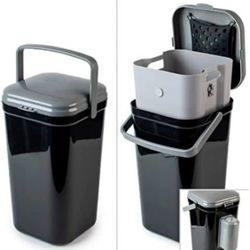 PetFusion Portable Indoor/Outdoor pet Waste Disposal. Innovative dog station with locking handle, complimentary deodorizer & 5 Waste Bag included, tra