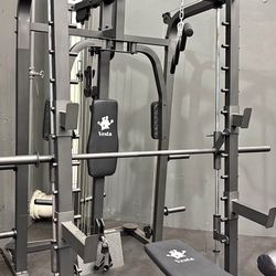 SM-2001 Multifunctional Smith Machine w FID Bench - Can add-on plates!