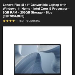 Brand New Sealed Lenovo Flex 5i 14  Convertible Laptop