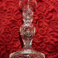 Vintage Waterford Crystal Candlestick & Handblown Glass Lily 