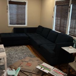 Navy Blue Corner Couch