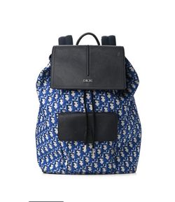 Christian Dior Oblique Backpack Trotter Pattern Backpack Daypack Backpack Ny...