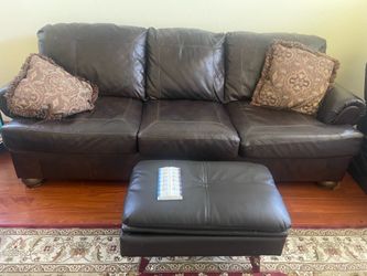 Leather Sofa Set with Massage Chair