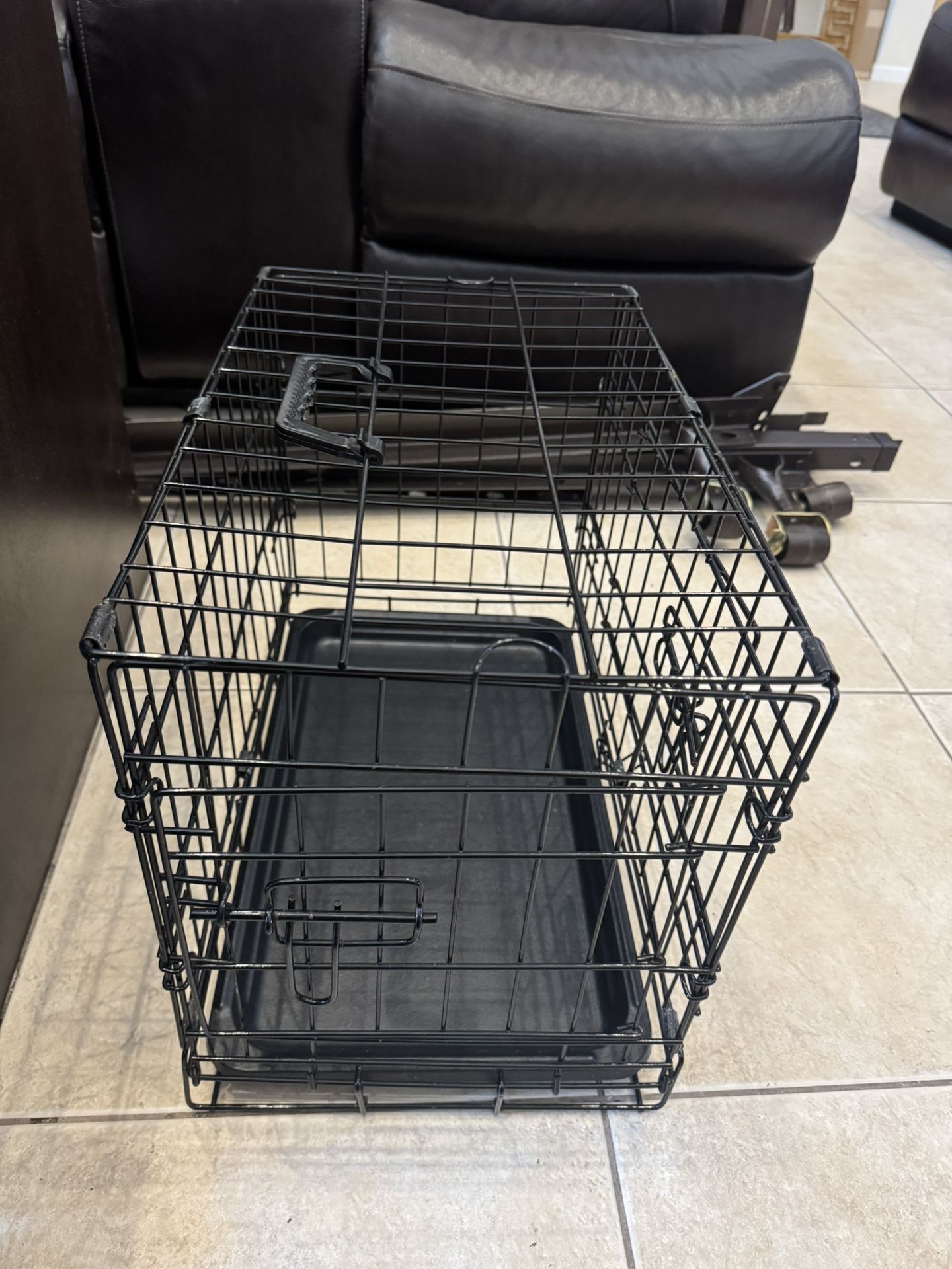 Extra Small Folding Dog Crate with Two Doors For Small Dogs Puppies Cats
