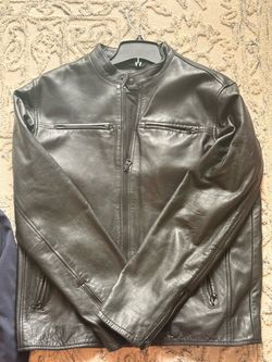 Black Leather Moto Jacket/ Levi’s