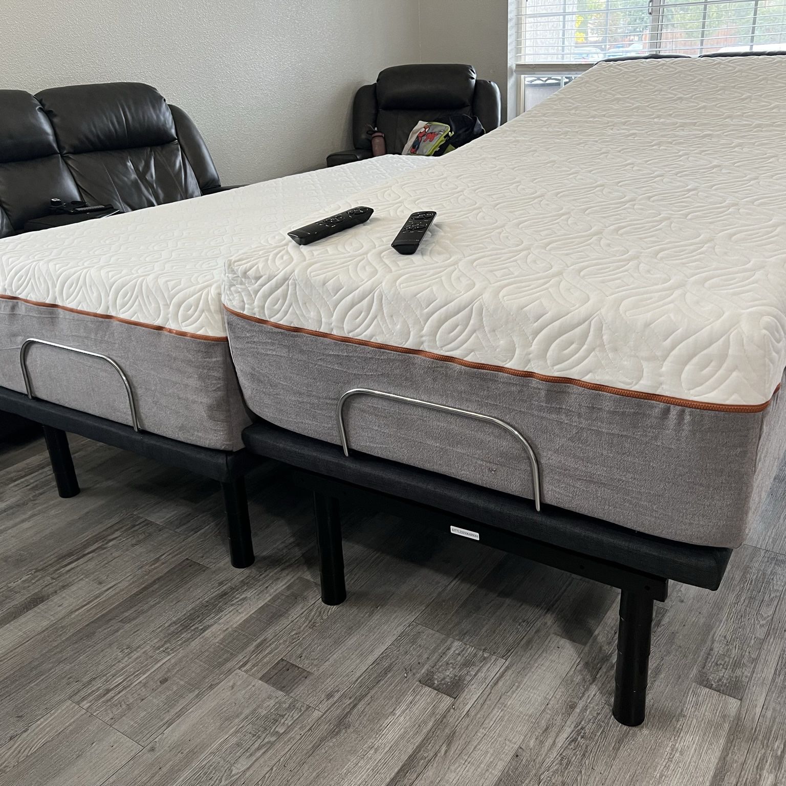 California King Bed ! Split Cal King Bed ! Firm Bed ! Adjustable Bed ! Movable Bed ! Motorized Bed ! Sleep Science Copper Firm Mattress ! Free Deliver