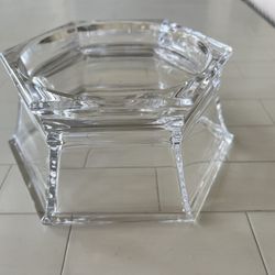 Tiffany Large Pillar Candle Holder In Crystal 