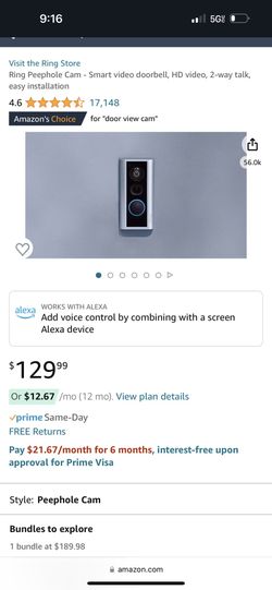 Peephole Ring Camera 