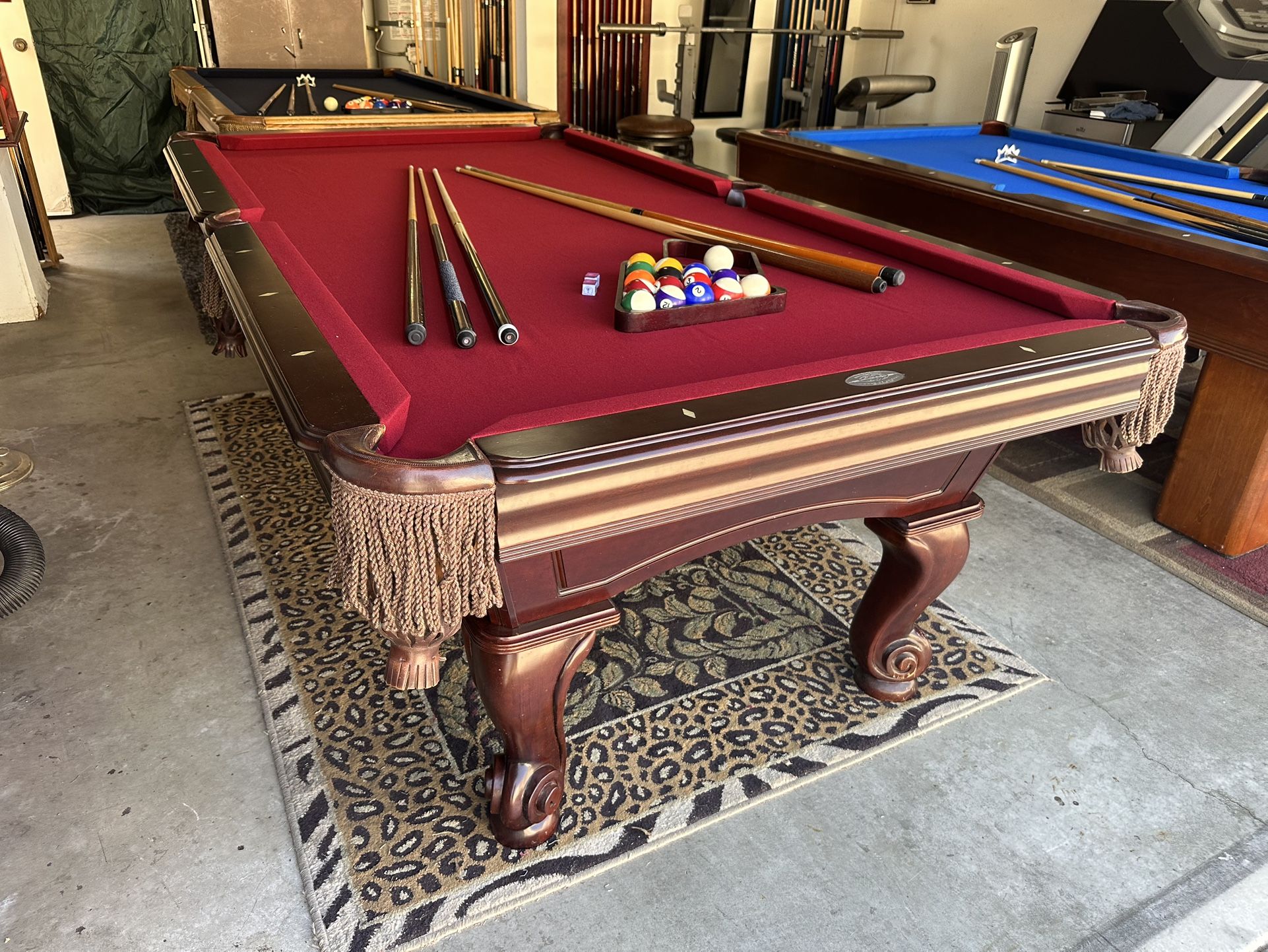 Classy 8’ World Of Leisure Billiard Pool Table - Brand New Felt - Can Deliver!