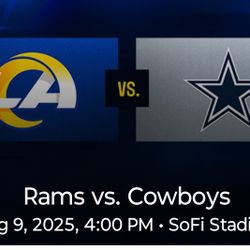 $ 75 Rams Vs. cowboys Tickets