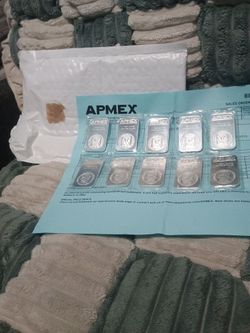 Lot 10 1oz .999  Silver APMEX Bars