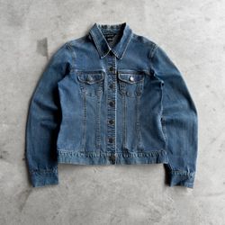 Y2K 2000s Western Blue Denim Trucker Jacket - S