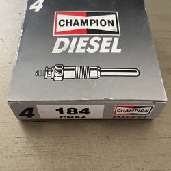 NEW Diesel Glow Plug Champion Spark Plug 184 CH84 4 PACK Ford 7.3L 