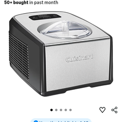 CUISINART ICE CREAM AND GELATO MAKER NEW OPEN BOX