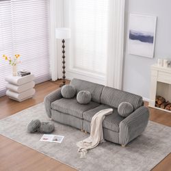 Soho 84" Modern Corduroy Upholstered Sofa Couch