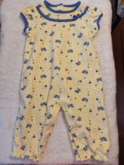 Carter's, Baby Girl, Floral Romper One-Piece, 6 Mo