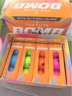 Top Flite Bomb Color Golf Balls – 12 Pack New in Box