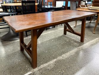 Rustic Rectangular Solid Wood Dining Table