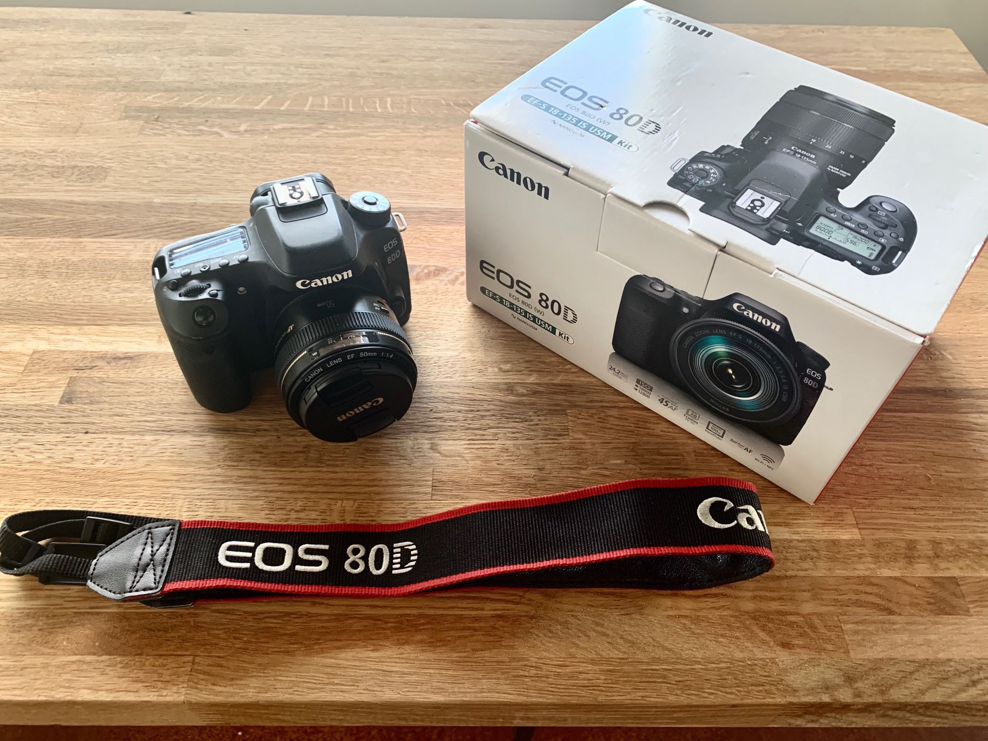Canon 80d with 50mm 1.4 lens