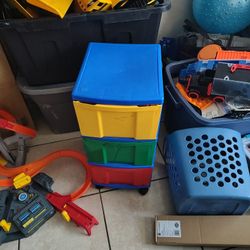 3 Drawer Toy Storage On Wheels.