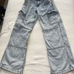 Light Blue Cargo Jeans Size 12 Kids 