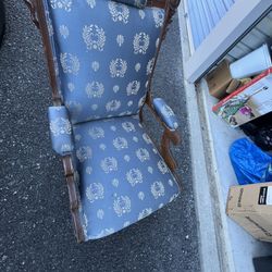 Antique Rocking Chair And Side Table