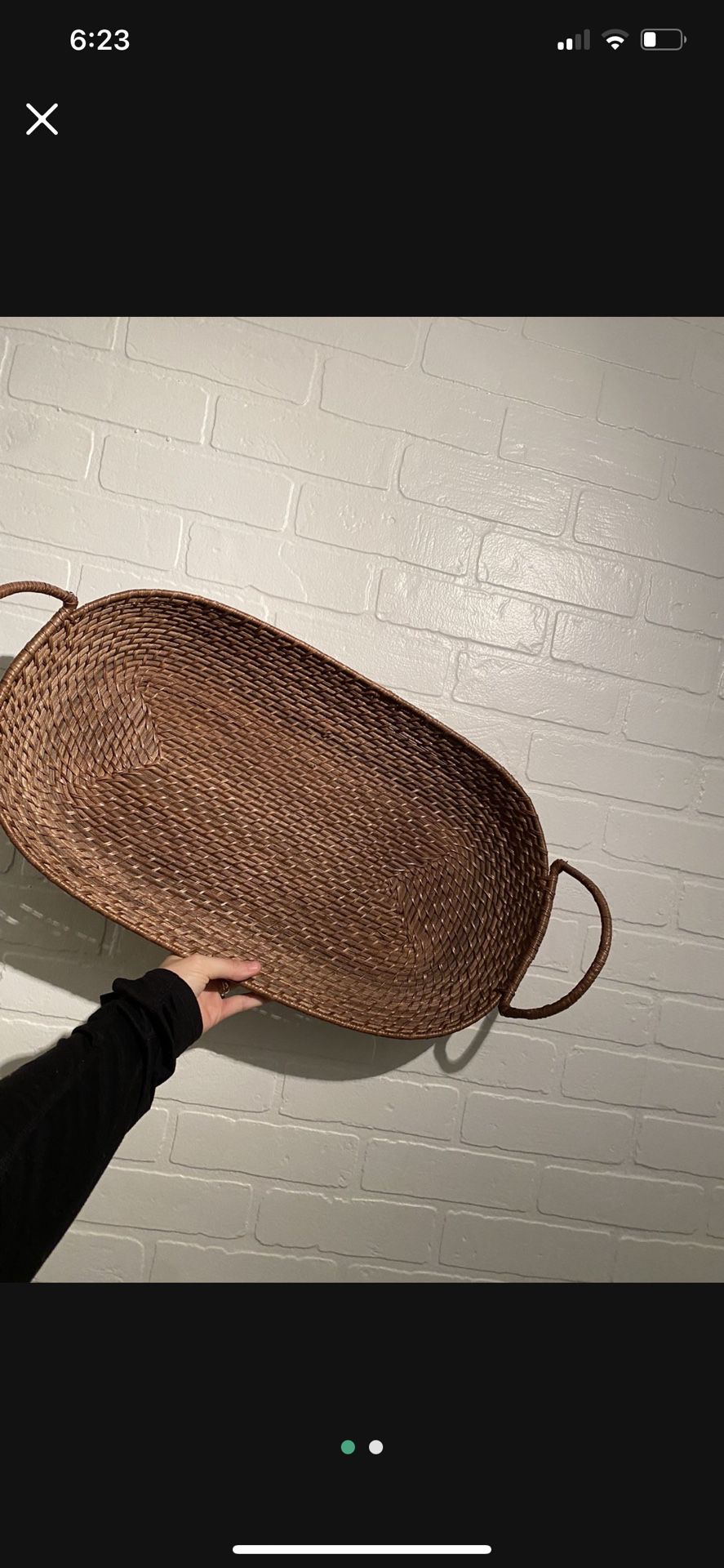 Gorgeous Decorative Wicker Threshold New Tray  Basket That Can Hang On Wall