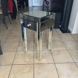 Mirror Table With Drawer 