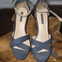 Navy Wood Wedge