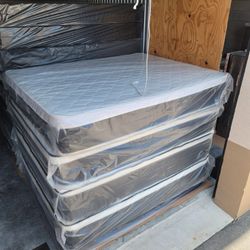 NEW QUEEN PILLOW TOP MATTRESS AND BOX SPRING -- Also Available In All Sizes.