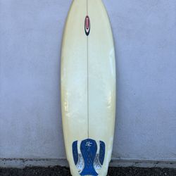 Seebold epoxy 6’4” quad fish