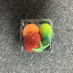 Groovy Needoh 3 Squishy Container Banana, Strawberry, Orange 
