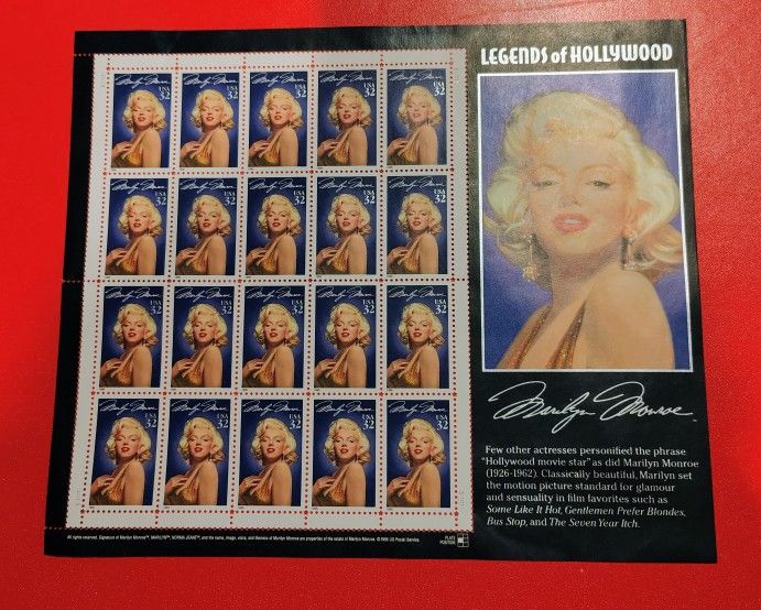 Rare Vintage Stamp Collection – Elvis Presley & Marilyn Monroe + 1972 Classic Hollywood Set